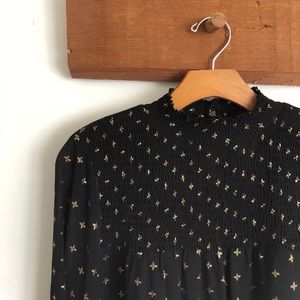 A New Day Smocked Dress w Gold Foil